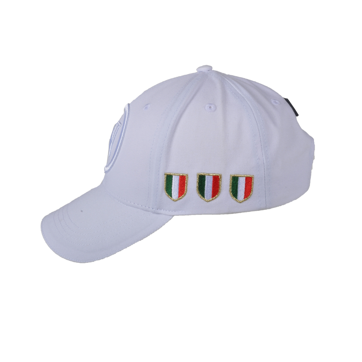 Cappello Baseball Adulto Bianco Tono A Tono 100%co Enzo Castellano Ssc Napoli - Imma Italy
