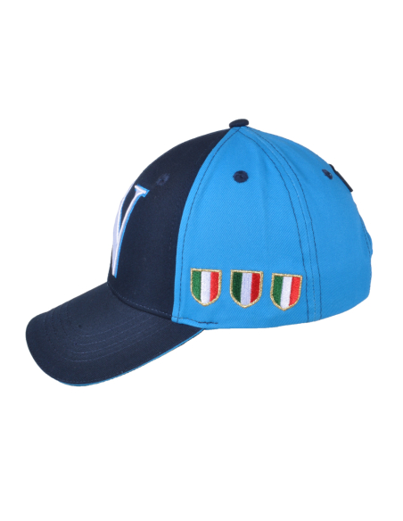 Cappello Baseball Junior Blu/azzurro 100%co Enzo Castellano Sscn Napoli - Imma Italy