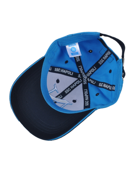 Cappello Baseball Adulto Blu/azzurro 100%co Enzo Castellano Ssc Napoli - Imma Italy