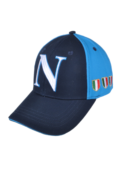 Cappello Baseball Adulto Blu/azzurro 100%co Enzo Castellano Ssc Napoli - Imma Italy