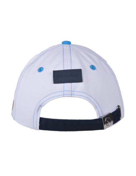 Cappello Baseball Junior Azzurro/bianco 100%co Enzo Castellano Ssc Napoli - Imma Italy