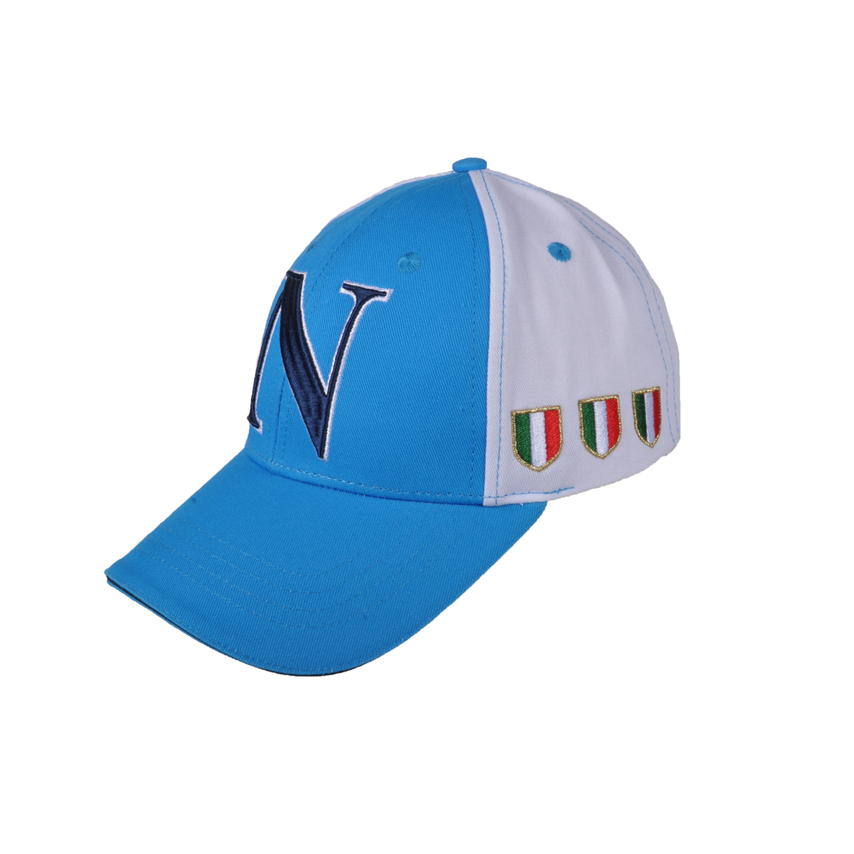 Cappello Baseball Junior Azzurro/bianco 100%co Enzo Castellano Ssc Napoli - Imma Italy