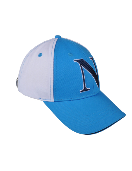 Cappello Baseball Junior Azzurro/bianco 100%co Enzo Castellano Ssc Napoli - Imma Italy