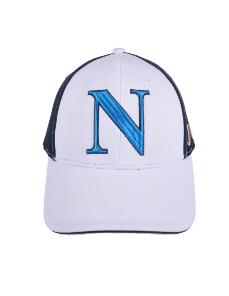 Cappello Baseball Junior Bianco/blu 100%co Enzo Castellano Ssc Napoli - Imma Italy