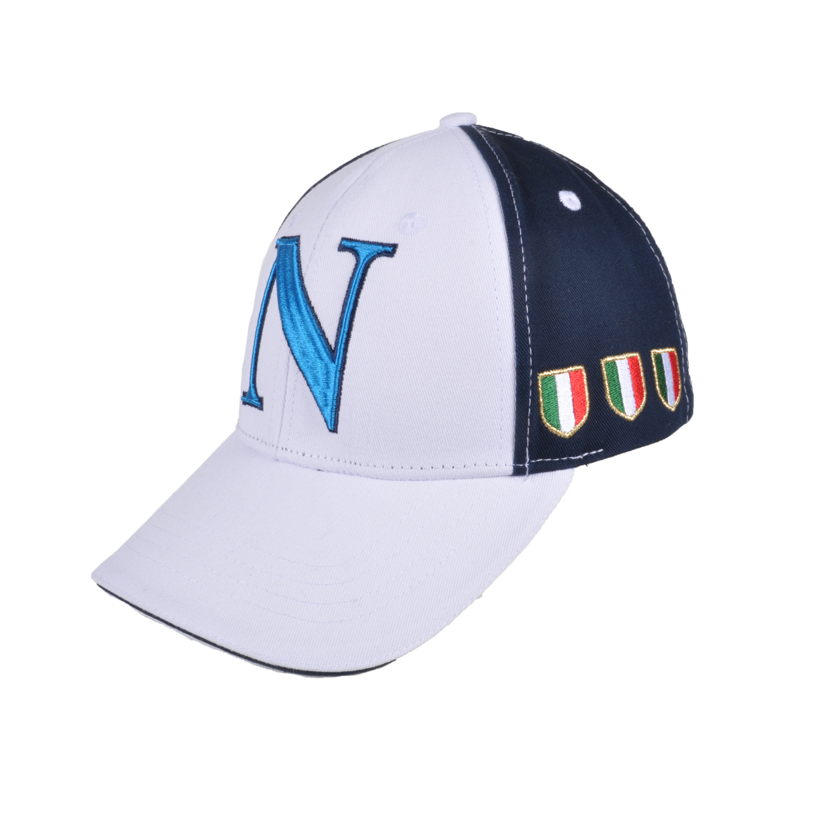Cappello Baseball Junior Bianco/blu 100%co Enzo Castellano Ssc Napoli - Imma Italy