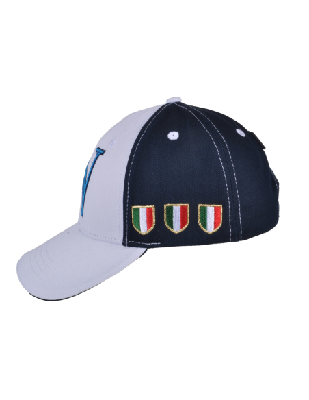 Cappello Baseball Adulto Bianco/blu 100%co Enzo Castellano Ssc Napoli - Imma Italy