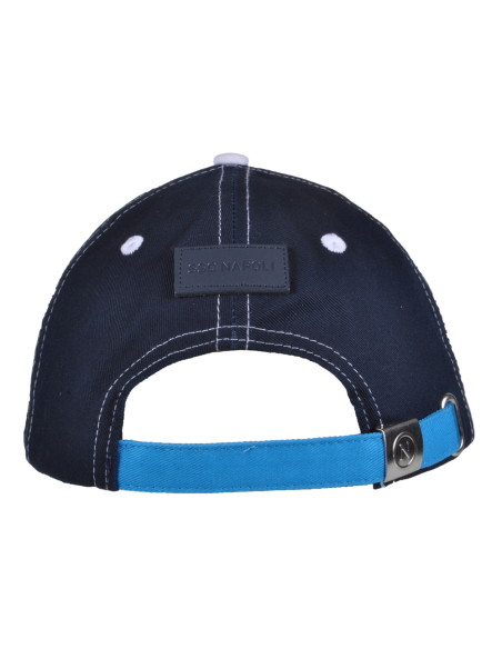 Cappello Baseball Adulto Bianco/blu 100%co Enzo Castellano Ssc Napoli - Imma Italy