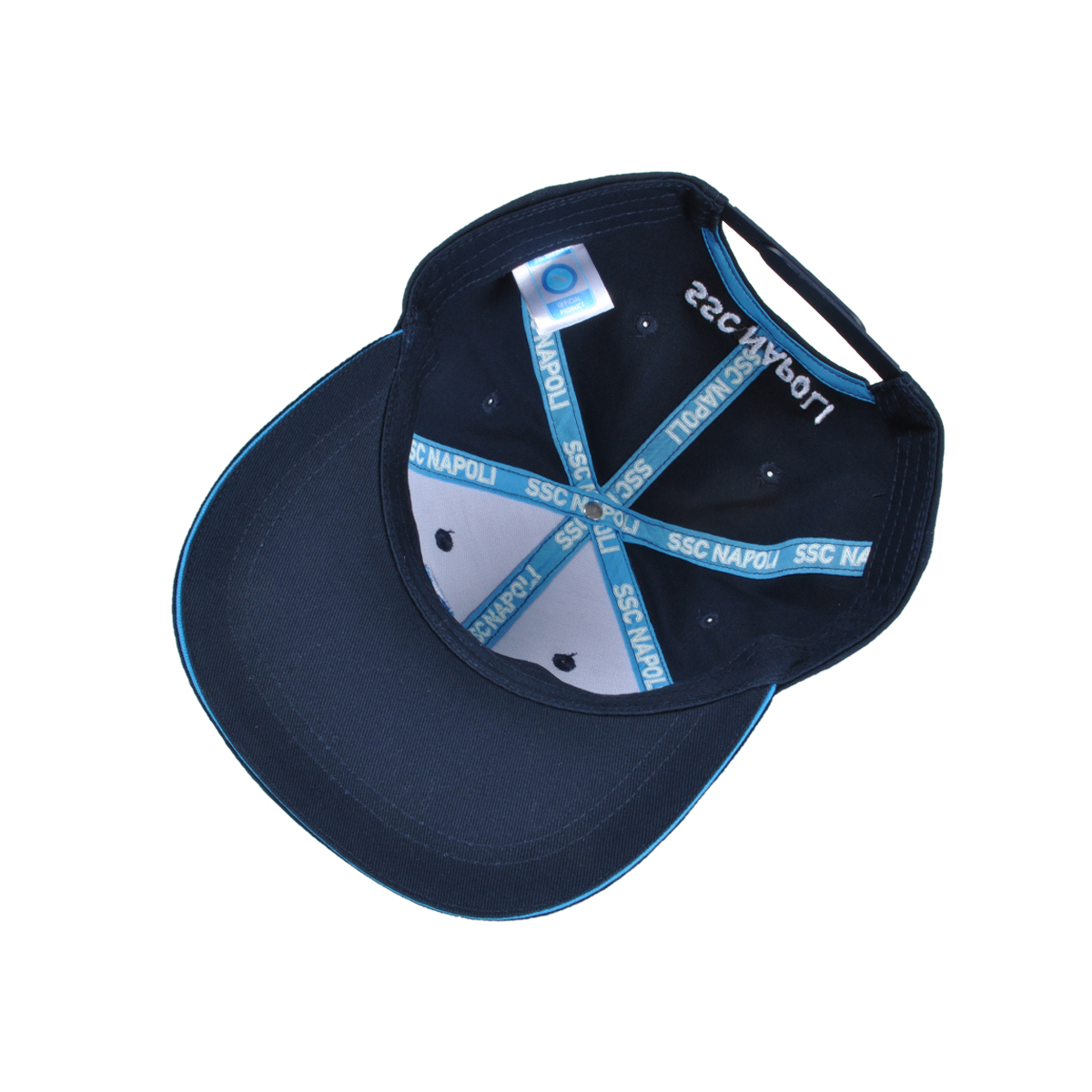 Cappello Baseball Adulto Blu Visiera Piatta 100%co Enzo Castellano Ssc Napoli - Imma Italy