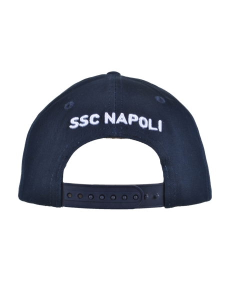 Cappello Baseball Adulto Blu Visiera Piatta 100%co Enzo Castellano Ssc Napoli - Imma Italy