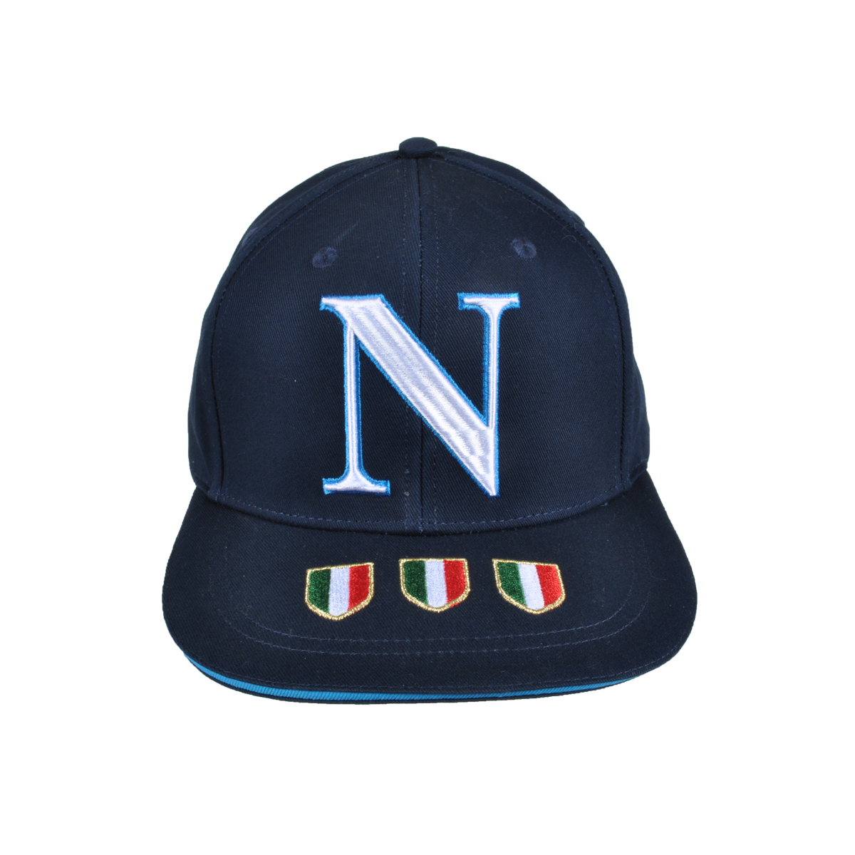 Cappello Baseball Adulto Blu Visiera Piatta 100%co Enzo Castellano Ssc Napoli - Imma Italy