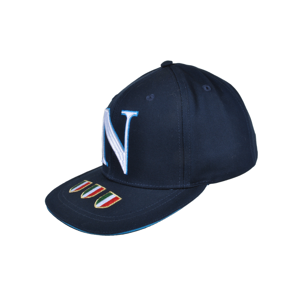 Cappello Baseball Adulto Blu Visiera Piatta 100%co Enzo Castellano Ssc Napoli - Imma Italy