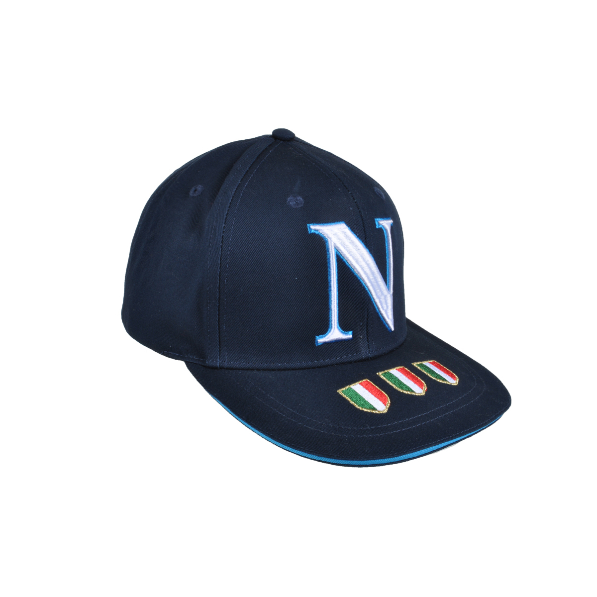 Cappello Baseball Adulto Blu Visiera Piatta 100%co Enzo Castellano Ssc Napoli - Imma Italy