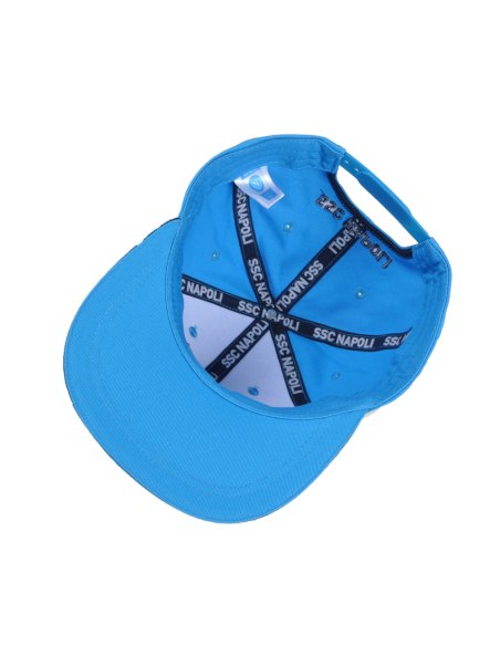 Cappello Baseball Adulto Azzurro Visiera Piatta 100%co Enzo Castellano Ssc Napoli - Imma Italy