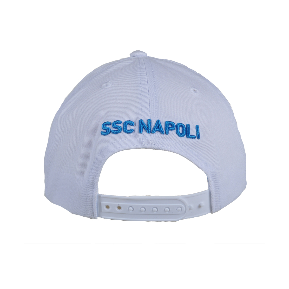 Cappello Baseball Adulto Bianco Visiera Piatta 100%co Enzo Castellano Ssc Napoli - Imma Italy