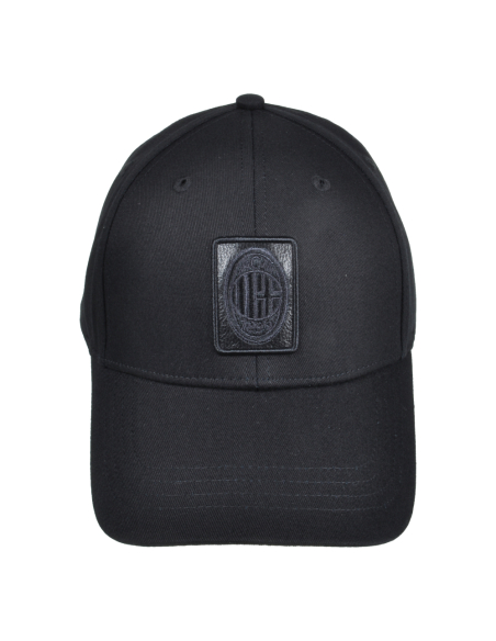 CAPPELLO BASEBALL PATCH PELLE E RICAMO 100%CO MILAN