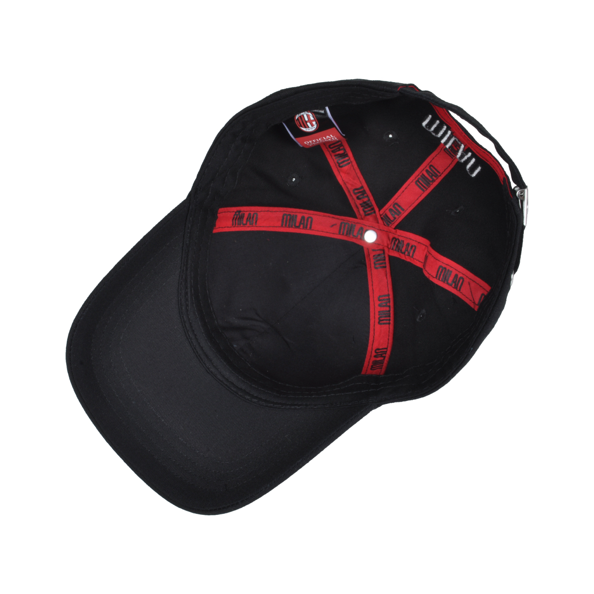CAPPELLO BASEBALL PATCH PELLE E RICAMO 100%CO MILAN