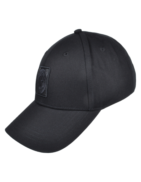 CAPPELLO BASEBALL PATCH PELLE E RICAMO 100%CO MILAN