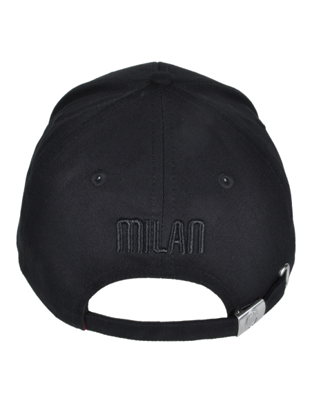 CAPPELLO BASEBALL PATCH PELLE E RICAMO 100%CO MILAN