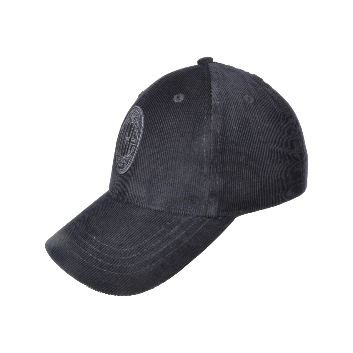 CAPPELLO BASEBALL VELLUTO RICAMO NERO 100%CO MILAN