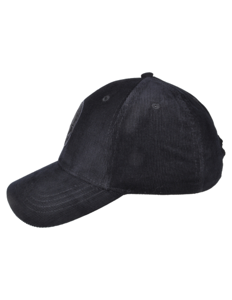 CAPPELLO BASEBALL VELLUTO RICAMO NERO 100%CO MILAN