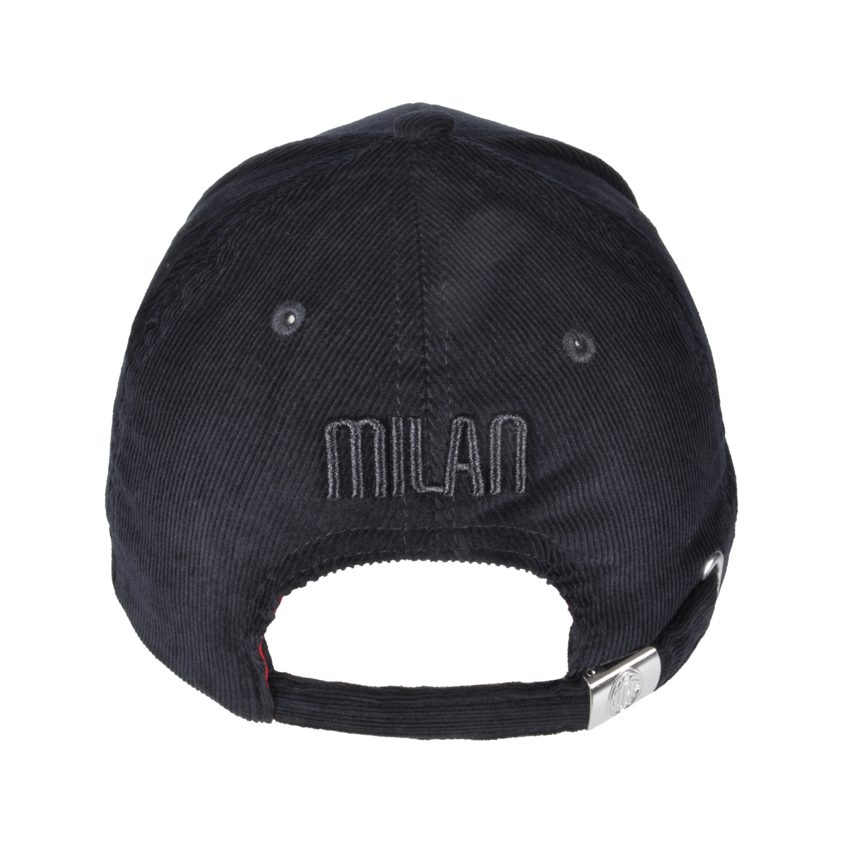 CAPPELLO BASEBALL VELLUTO RICAMO NERO 100%CO MILAN