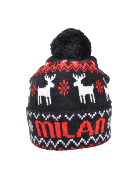 CAPPELLO PONPON JACQUARD PATCH PELLE 52%VI 30%PL 18%PA MILAN