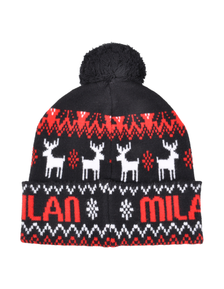 CAPPELLO PONPON JACQUARD PATCH PELLE 52%VI 30%PL 18%PA MILAN