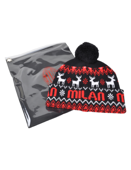 CAPPELLO PONPON JACQUARD PATCH PELLE 52%VI 30%PL 18%PA MILAN