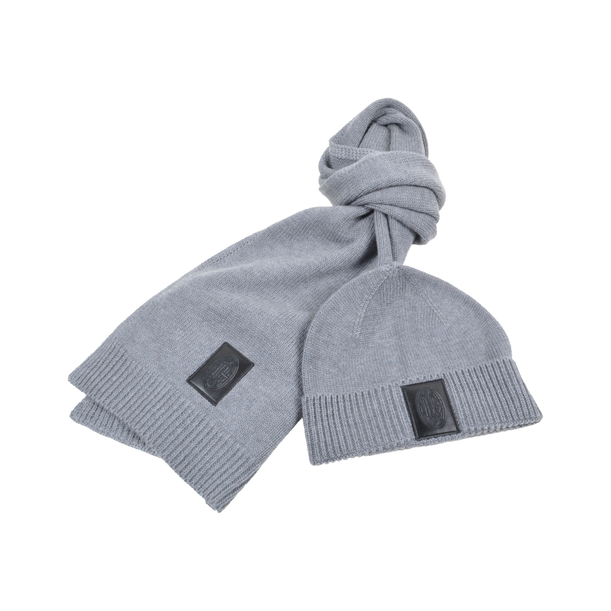 SET SCIARPA E CAPPELLO MAGLIA 9%WO 20%PL 55%NY 16%PC GRIGIO MILAN IN BOX