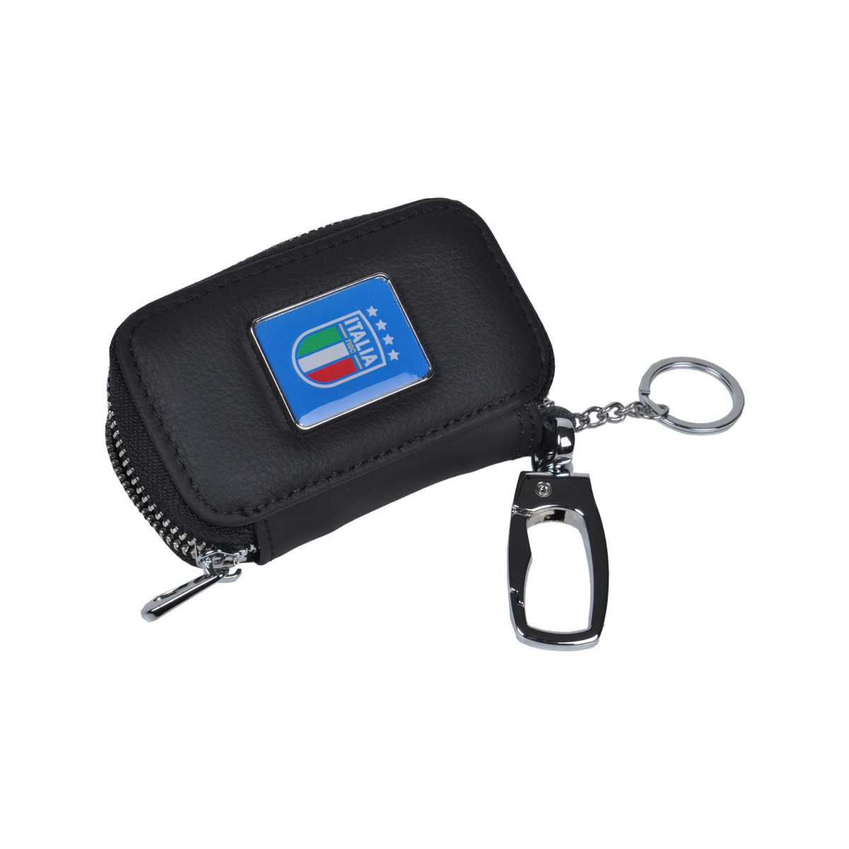 PORTACHIAVI PELLE CON ZIP Est.100%PELLE Int.100%PU ITALIA