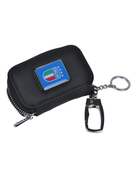 PORTACHIAVI PELLE CON ZIP Est.100%PELLE Int.100%PU ITALIA
