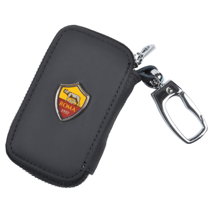 Portachiavi Pelle Con Zip Est.100%pelle Int.100%pu Roma - Imma Italy