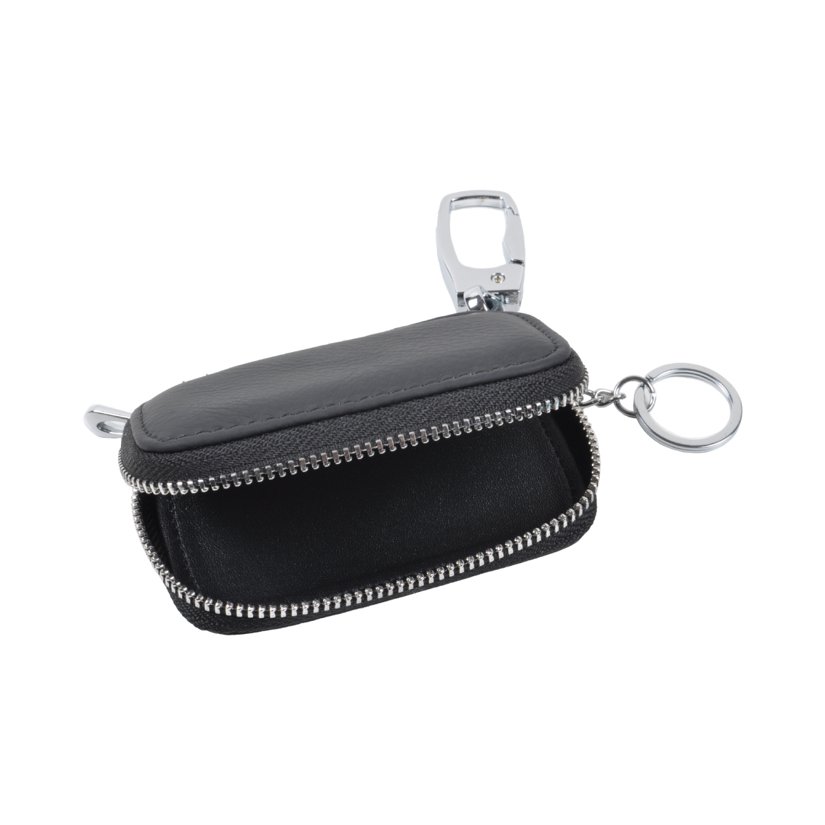 Portachiavi Pelle Con Zip Est.100%pelle Int.100%pu Roma - Imma Italy