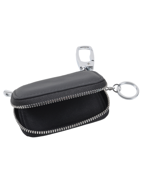 Portachiavi Pelle Con Zip Est.100%pelle Int.100%pu Roma - Imma Italy