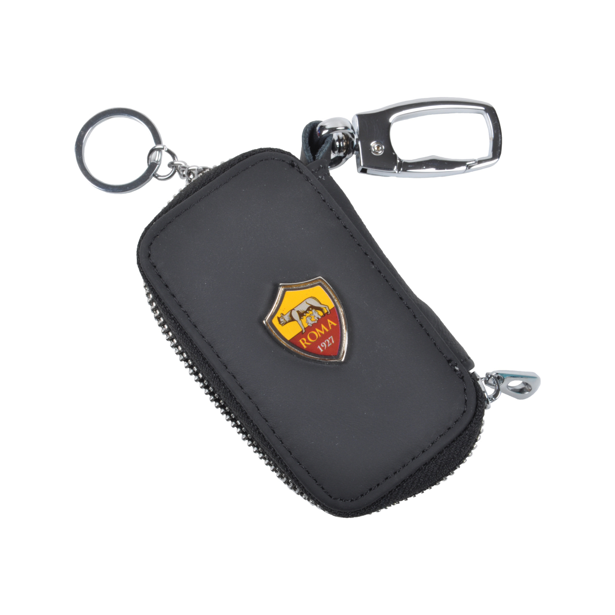 Portachiavi Pelle Con Zip Est.100%pelle Int.100%pu Roma - Imma Italy