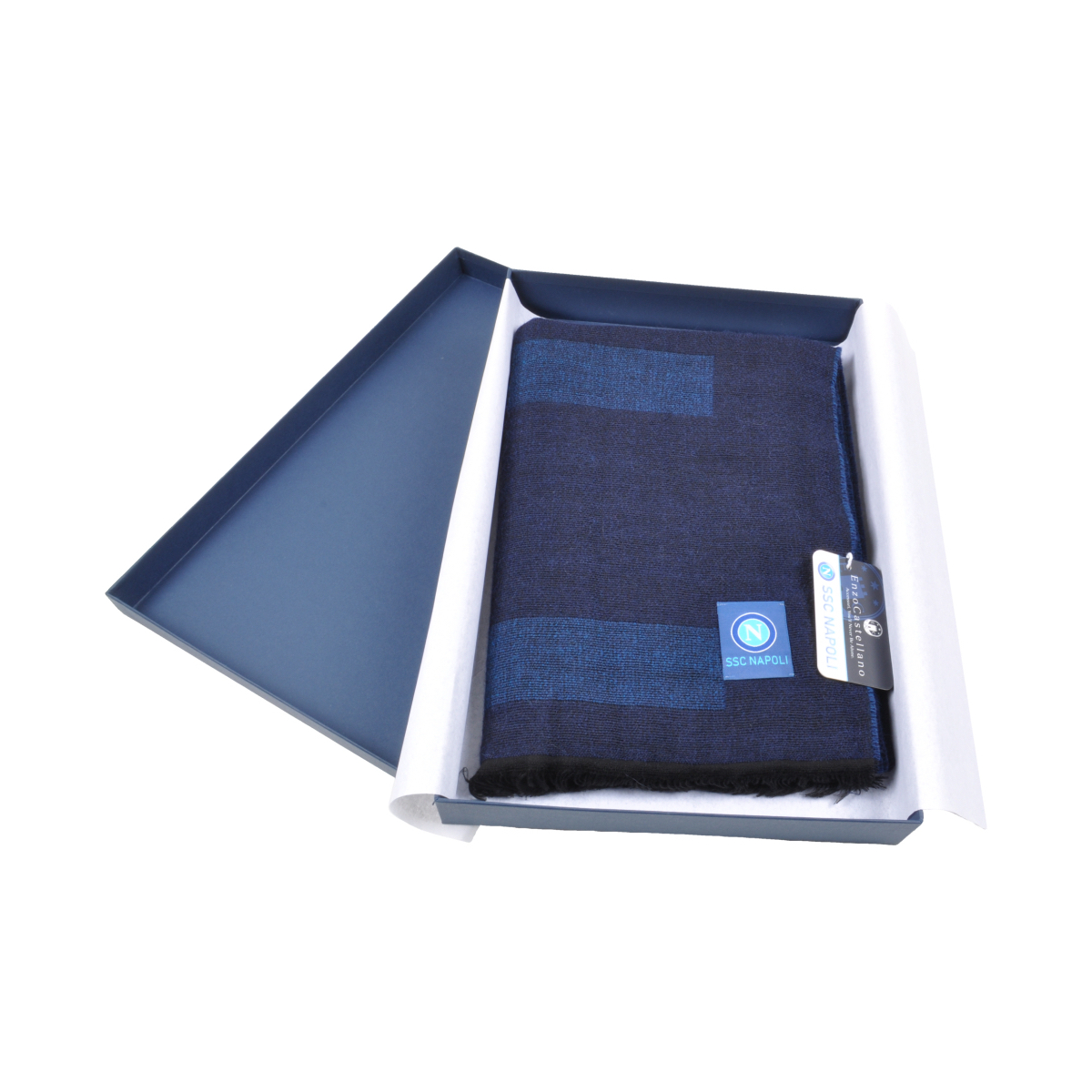 SCIARPA LOGATA MADE IN ITALY IN BOX 50%PC 38%MD 8%WO 4%WP Enzo Castellano SSC NAPOLI