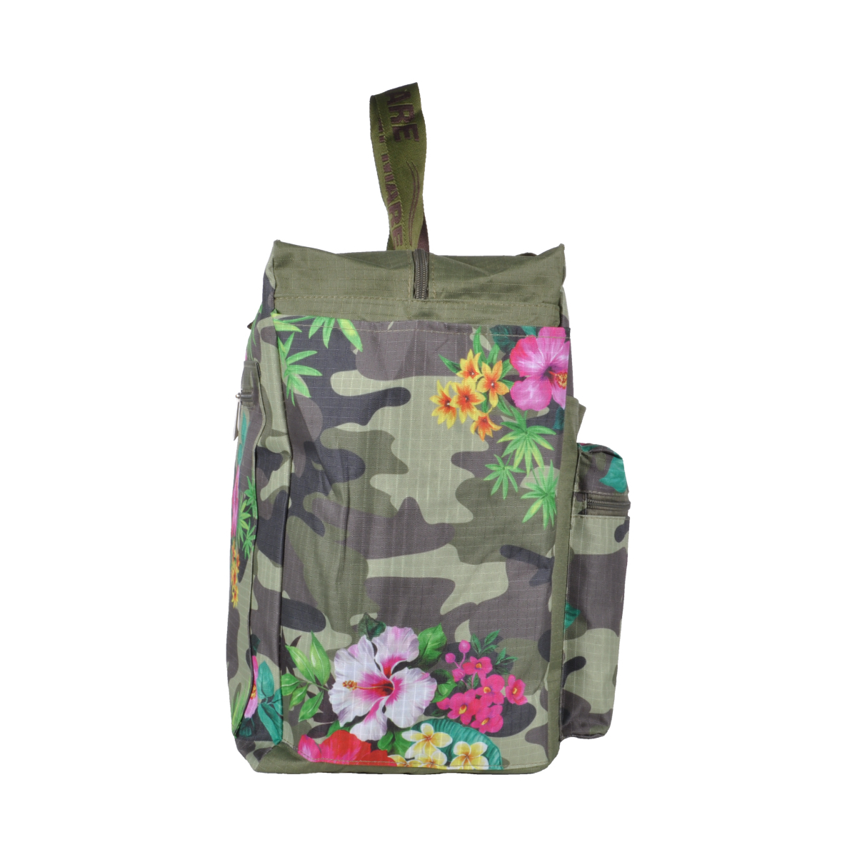 Borsa Mare Rib Stop Quadrata Fantasia Camo E Fiori 100%pl Aqua Di Mare - Imma Italy