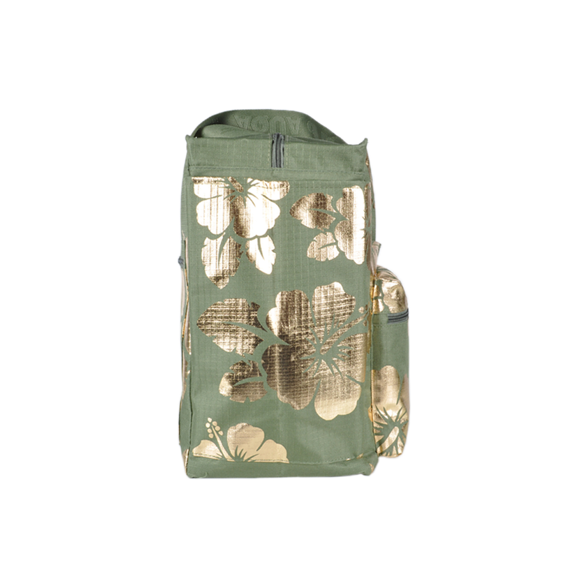 BORSA MARE RIB STOP QUADRATA IBISCUS METAL 100%PL AQUA DI MARE