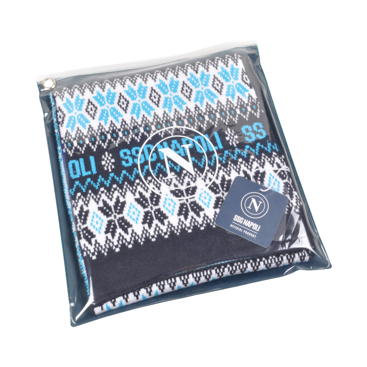 SCIARPA JACQUARD 52%VI 30%PL 18%PA Enzo Castellano SSC NAPOLI