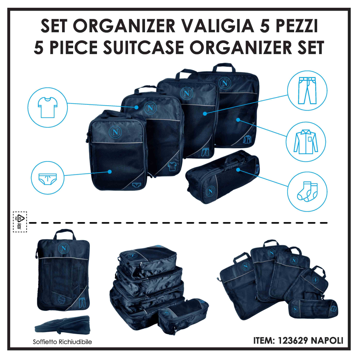 SET 5 PZ TRAVEL 100%PL SSC NAPOLI
