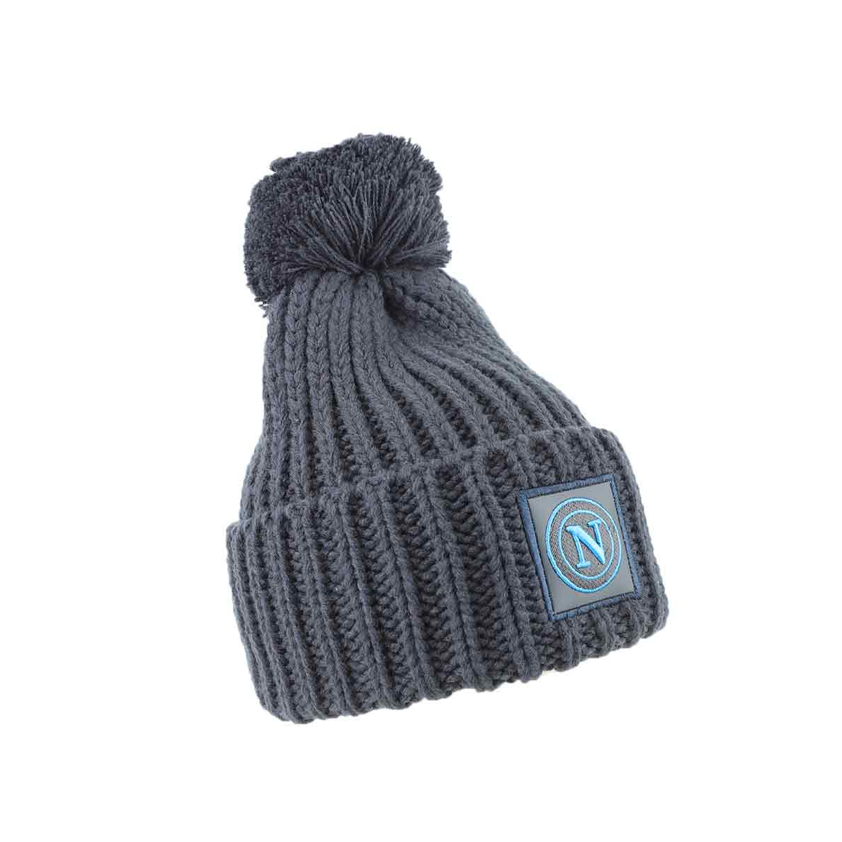 CAPPELLO UNITO C/PON PON NAVY 100% PC SSC NAPOLI