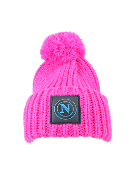 CAPPELLO UNITO C/PON PON FUXIA 100% PC SSC NAPOLI