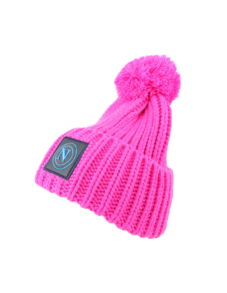 CAPPELLO UNITO C/PON PON FUXIA 100% PC SSC NAPOLI