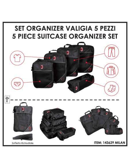 SET 5 PZ TRAVEL 100%PL MILAN