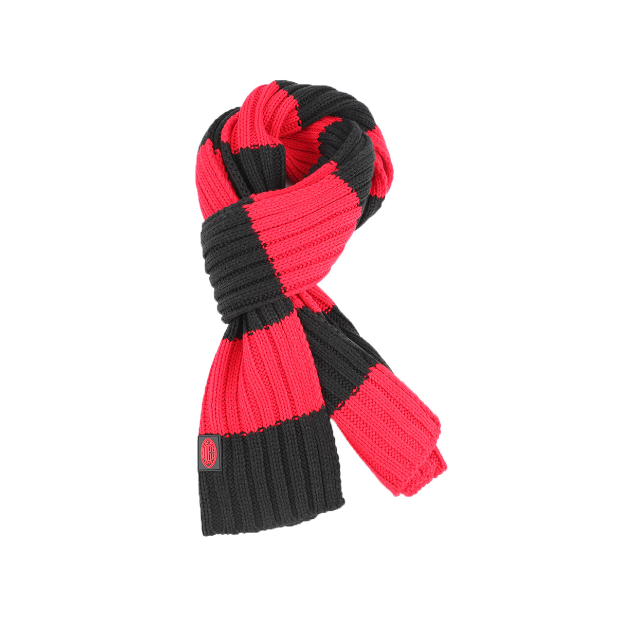 SCIARPA MAGLIA RIGHE 100%PC MILAN