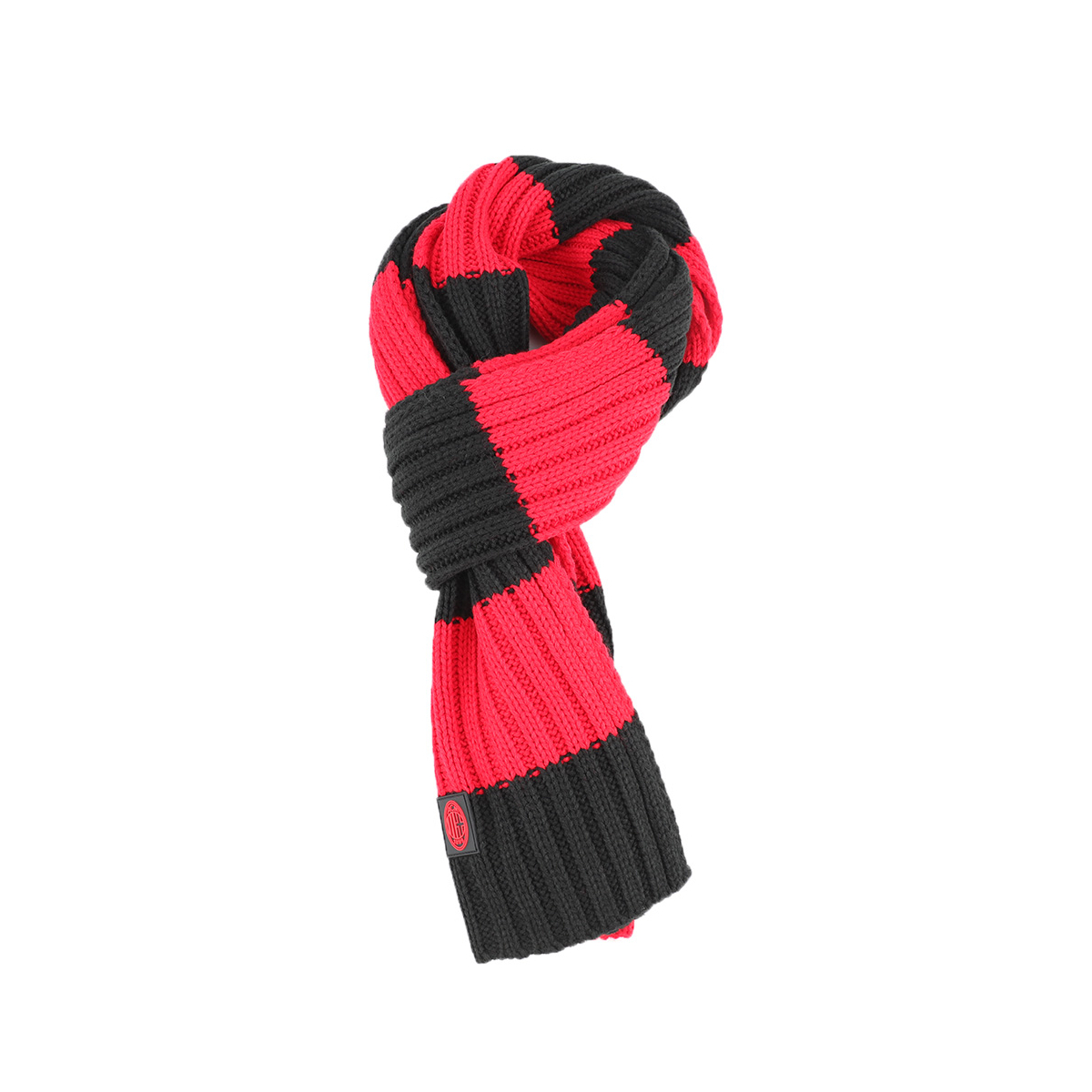 SCIARPA MAGLIA RIGHE 100%PC MILAN
