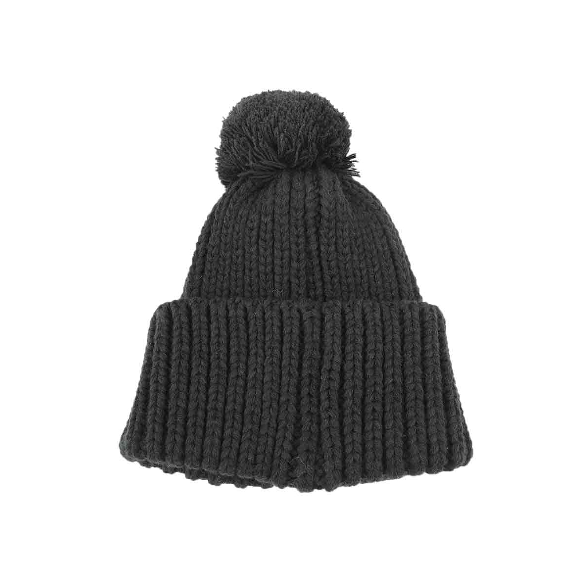 CAPPELLO UNITO C/PON PON NERO 100% PC MILAN