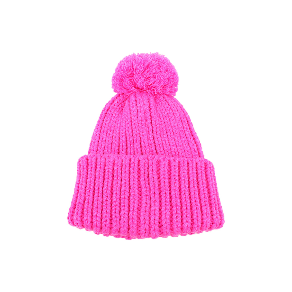 CAPPELLO UNITO C/PON PON FUXIA 100% PC MILAN