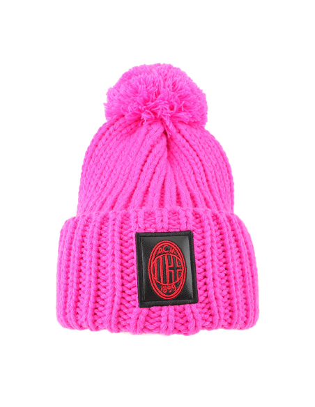 CAPPELLO UNITO C/PON PON FUXIA 100% PC MILAN