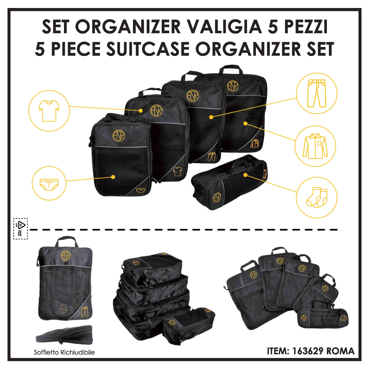 SET 5 PZ TRAVEL 100%PL ROMA